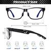 ANYLUV Blue Light Blocking Glasses Men Computer Gaming Glasses Lightweight Al-Mg Metal Anti Eyestrain Eye Protection view 4