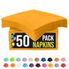 Party Solids Yellow Napkins Disposable Everyday 50 Pcs 2 Ply Yellow Dinner Napkins Paper Everyday For Parties & Party Supplies view 1