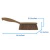 Vikan 458766 Bench Cleaning Brush, Polypropylene/Polyester Soft Bristle Dustpan Brush & Sweeper With Handle, 14-Inch, Brown view 2