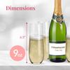 Prestee 24-Pack Stemless Plastic Champagne Flutes - 9 oz Clear Disposable Glasses for Wine, Cocktails, Mimosas - Champagne Flutes Plastic for Parties and Celebrations view 3