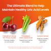 3 in 1 Uric Acid Flush Cleanse  Tart Cherry Extract with Turmeric & Celery Seed Supplement Purge - Feet and Joint Support - 60 Veggie Capsules view 4