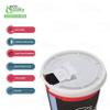[400 Pack] White Flat Tear Back Lids for Hot Cup, Coffee, Paper Cup - Universal Size Fits 10, 12, 16, 20oz Disposable Cups - White Coffee Lids Standard 90mm view 2