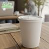 [400 Pack] White Flat Tear Back Lids for Hot Cup, Coffee, Paper Cup - Universal Size Fits 10, 12, 16, 20oz Disposable Cups - White Coffee Lids Standard 90mm view 4
