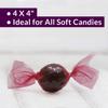 Oasis Supply Twistable Cellophane Wrappers for Candy, Holds Tight, for All Soft or Hard Candies, 4 x 4 500 Sheets, Pink view 2