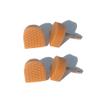12 PCS(6Pairs) Beige Non-Slip U-Shape Heel Tips Caps Protectors for High Heels - Minimizes Squeaking (Thin Pins 2.4mm; 8mm x 8mm)