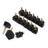 12 PCS(6 Pairs) 10mm x 2.4mm(H x T) Black U-Shape Heel Tips Protectors - Non-Slip, High Heel Shoe Replacement Caps for Minimizes Squeaking