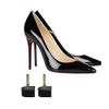 12 PCS(6 Pairs) 10mm x 2.4mm(H x T) Black U-Shape Heel Tips Protectors - Non-Slip, High Heel Shoe Replacement Caps for Minimizes Squeaking view 3