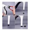 12 PCS(6 Pairs) 10mm x 2.4mm(H x T) Black U-Shape Heel Tips Protectors - Non-Slip, High Heel Shoe Replacement Caps for Minimizes Squeaking view 4