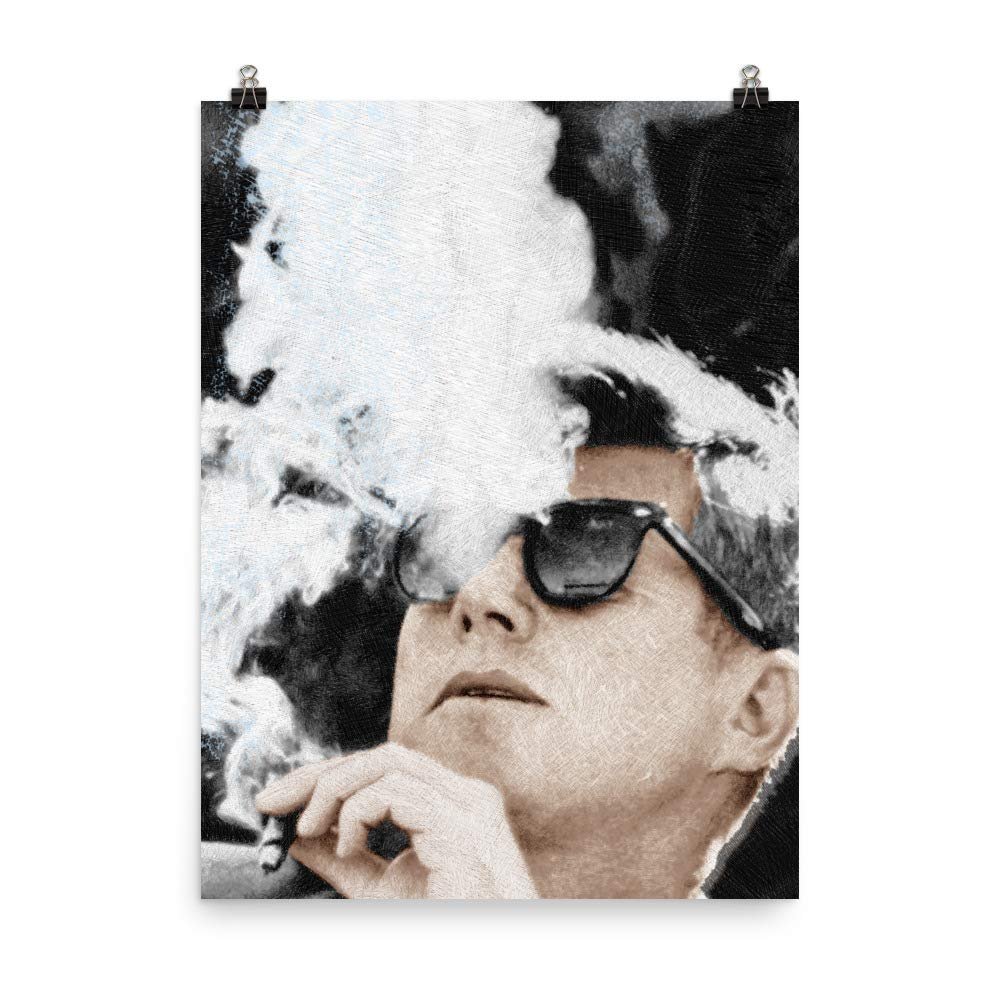 John F Kennedy Cigar and Sunglasses Poster