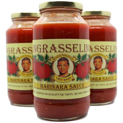INGRASSELINO Marinara Sauce, CHEF MADE, We Do Not Sacrifice On Quality Or Taste, We Only Produce The Best! 3 Pack (24 oz)