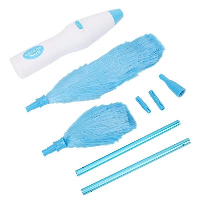 180? Electric Duster,Multi-Function Automatic Electrostatic Adsorption Brush Dust,Cleaner Blinds Brush for Furniture Window Bookshelf
