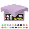 Party Solids Lavender Napkins Disposable Everyday 50 Pcs 2 Ply Lavender Dinner Napkins Paper Everyday For Parties & Party Supplies view 1