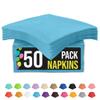 Party Solids Turquoise Napkins Disposable Everyday 50 Pcs 2 Ply Turquoise Dinner Napkins Paper Everyday For Parties & Party Supplies view 1