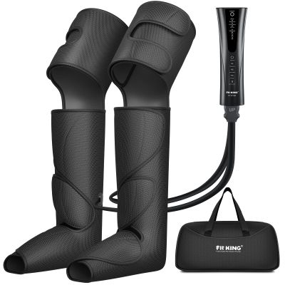 FIT KING Foot and Leg Massager for Circulation and Relaxation with Hand-held Controller 3 Modes 3 Intensities Helpful for Vericose Veins, Cramps, Swelling and Edema - Gift for Mom Wife Family
