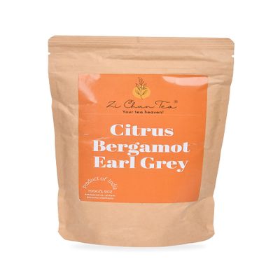 Organic Citrus Bergamot Earl Grey Tea : Loose Leaf Autophagy Tea with Extra pieces Not your Regular Earl Grey : A Full 30% Citrus Bergamot - 3.5 ounces