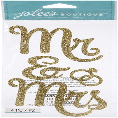 Jolee's Boutique Themed Embellishments 4/Pkg-Mr. & Mrs.