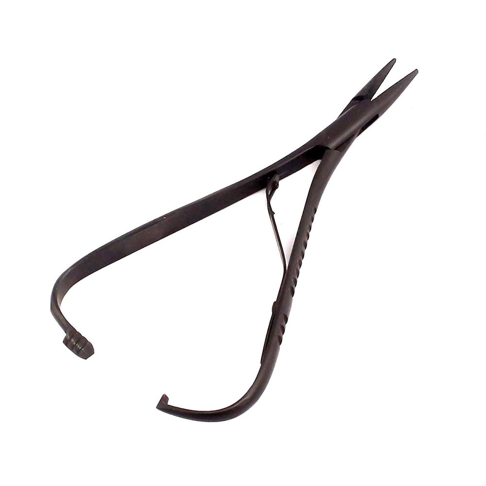 AAProTools Mathieu Ligature Elastic Placing Plier 5.5" Full Black Coated Orthodontic Plier
