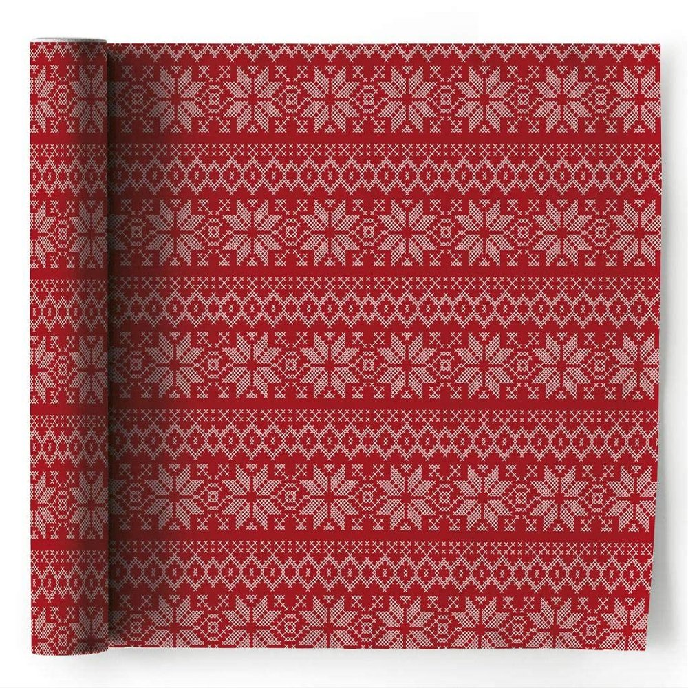 MY DRAP Dinner Napkin (Cotton red Snowflake, 6)