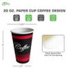 [400 Pack] 20oz Disposable Paper Coffee Cups For Hot, Cold Drink, Coffee, Tea, Cocoa, Travel, Office, Home, Cider, Hot Chocolate, To go, Compostable, Biodegradable, Durable by EcoQuality view 3