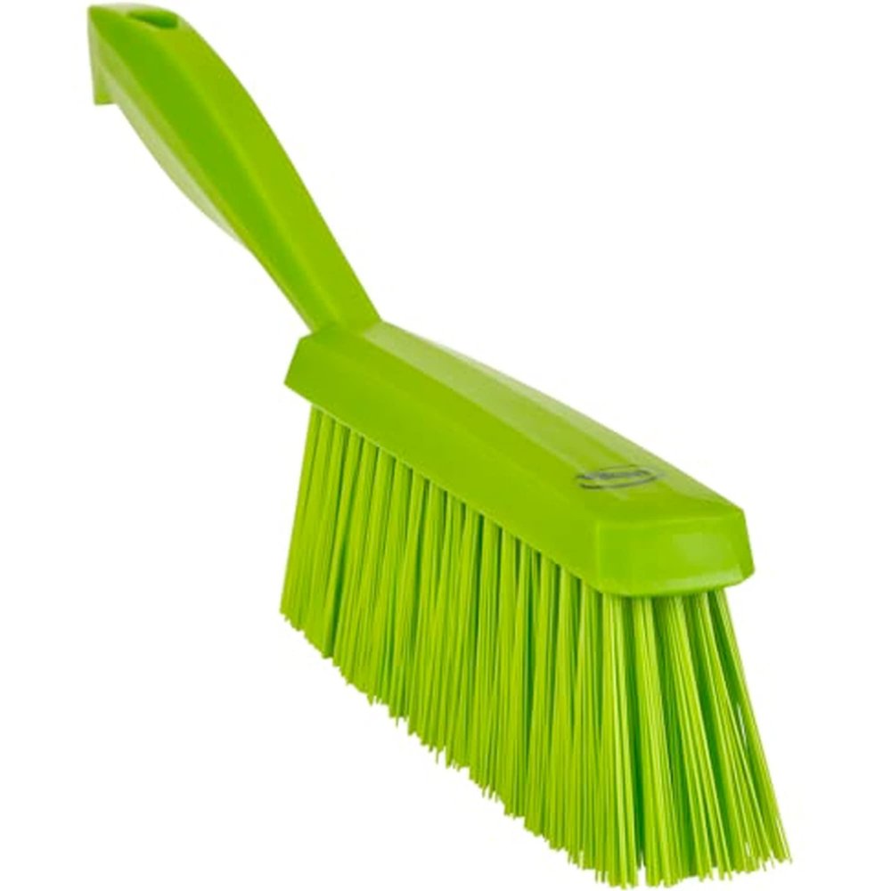 Vikan 458977 Bench Cleaning Brush, Polypropylene/Polyester Medium Bristle Dustpan Brush & Sweeper, 14 Inch, Lime