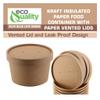 EcoQuality [500 Pack] 8 oz Disposable Kraft Paper Soup Containers with Vented LIDS - Half Pint Ice Cream Containers, Frozen Yogurt Cups, Restaurant, Microwavable, Take Out, Food Storage, Recyclable view 4