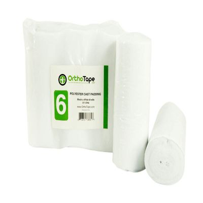 6 Inch X 4 Yrds OrthoTape Orthopedic Medical Cast Padding Gauze (6 Rolls/Bag)