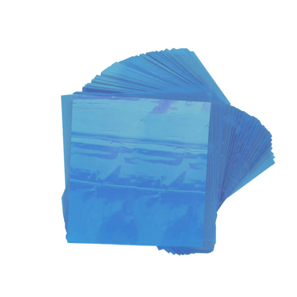 Oasis Supply Twistable Cellophane Wrappers for Candy, Holds Tight, for All Soft or Hard Candies, 5 x 5 500 Sheets, Blue