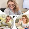 JM Set of 4 Retro Round Reading Glasses Spring Hinge Readers Men Women Glasses for Reading +1.25 Black & Tortoise view 2