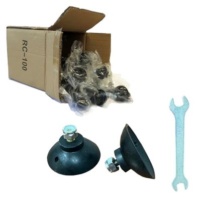ArcMate EZ Reacher Replacement Gripper Cups - Outdoor Reacher Grabber Tips Part for Repair - UV Resistant, Rubber Cups with Locknuts, Black, 50 Pairs (100 Cups)