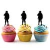 Soldier Military Silhouette Acrylic Cupcake Toppers 12 pcs view 1