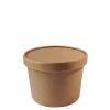 EcoQuality [75 Pack 16 oz Disposable Kraft Paper Soup Containers with Vented LIDS - Half Pint Ice Cream Containers, Frozen Yogurt Cups, Restaurant, Microwavable, Take Out, Food Storage, Recyclable view 1