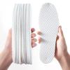 10 Pairs Disposable Breathable Thin Insoles Sweat Absorbing Shoe Pads Barefoot Insoles Disposable Wood Pulp Insole Feet Solution Odor Eliminator Insole for Hiking Running (Women Size:24cm) view 2