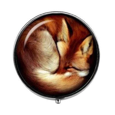 Animal Fox - Animal Fox Pill Box - Charm Pill Box - Glass Candy Box
