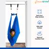 DreamGYM Doorway Sensory Swing - Supports 220lbs, Steel Bar Secured by Brackets - 95% Cotton Compression Swing for Self-Regulation (Blue) view 4