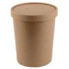 EcoQuality [50 Pack 32 oz Disposable Kraft Paper Soup Containers with Vented LIDS - Quart Ice Cream Containers, Frozen Yogurt Cups, Restaurant, Microwavable, Take Out, Food Storage, Recyclable view 1