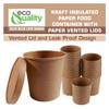 EcoQuality [150 Pack 26 oz Disposable Kraft Paper Soup Containers with Vented LIDS - Pint Ice Cream Containers, Frozen Yogurt Cups, Restaurant, Microwavable, Take Out, Food Storage, Recyclable view 4