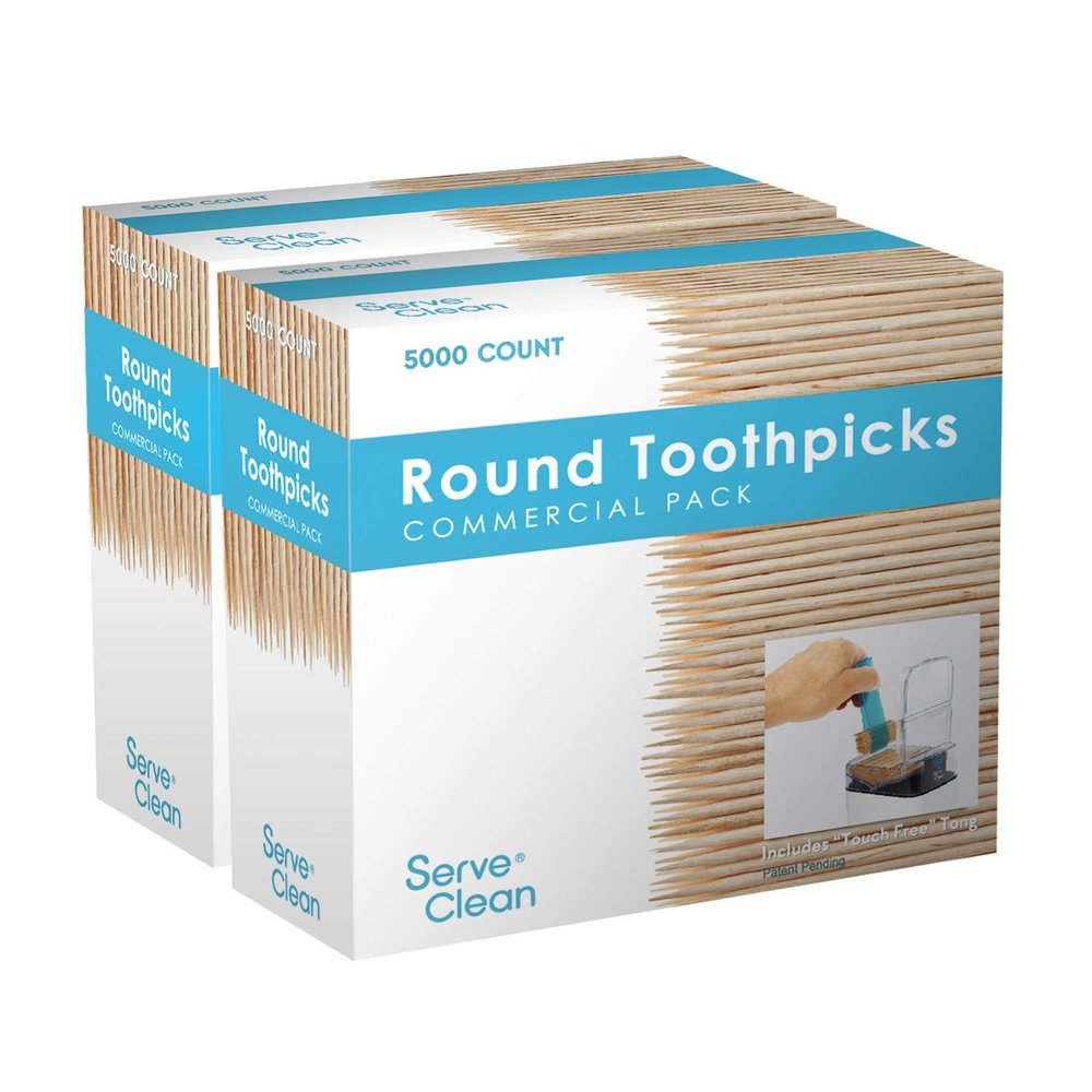 Serve Clean Round Toothpicks 10,000 count