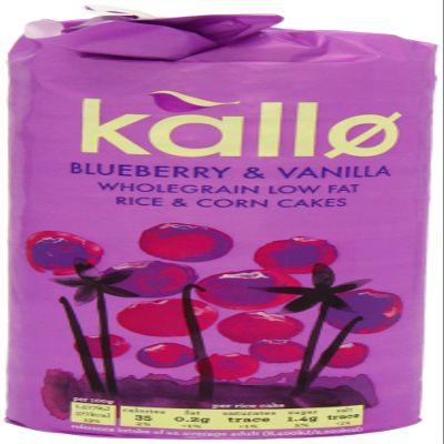 Kallo - Blueberry & Vanilla Rice and Corn Cakes - 131g (Case of 6)