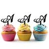 Alphabet Letter A Acrylic Cupcake Toppers 12 pcs view 1