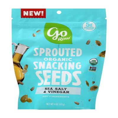 Go Raw, Seasalt Vinegar Sprouted Snacking Seeds, Organic, 4 Oz