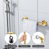 12 Inch Stainless Steel Shower Grab Bar, ZUEXT Gold Shower Handle, Bathroom Balance Bar, Safety Hand Rail Support Bar for Handicap Elderly Injury, Senior Assist Bath Tub Wall Concealed Mount Handle view 3