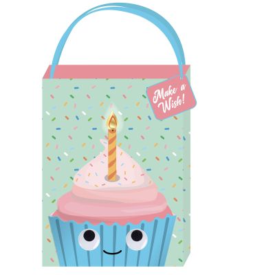 American Crafts Googly Cupcake Gift Bag, Multi
