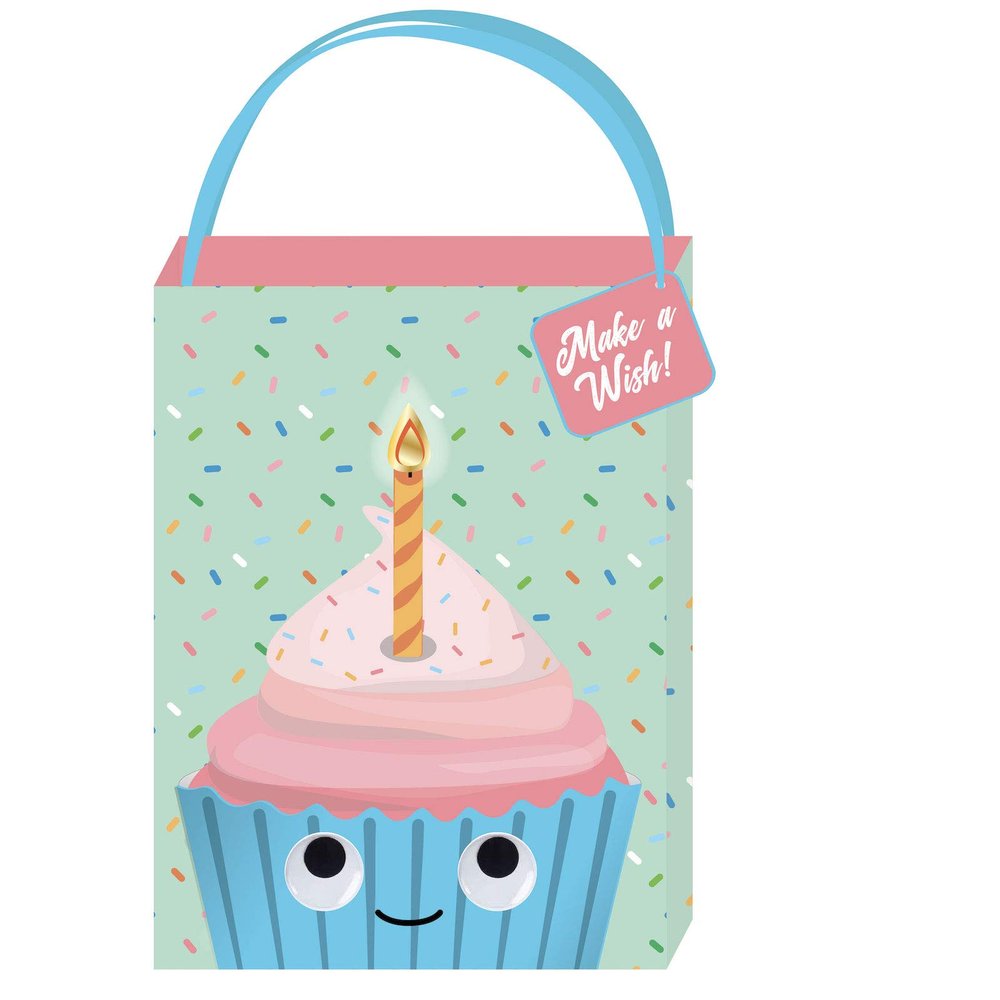 American Crafts Googly Cupcake Gift Bag, Multi