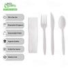 [1000] Disposable Wrapped White Heavy Duty Cutlery Kit 4 in 1 - Fork/Spoon/Knife/Napkin - Disposable Cutlery Kit, Perfect for Lunch, Meal Prep, On the Go, To go, Catering and Restaurants view 2