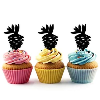 Pine Cone Acrylic Cupcake Toppers 12 pcs