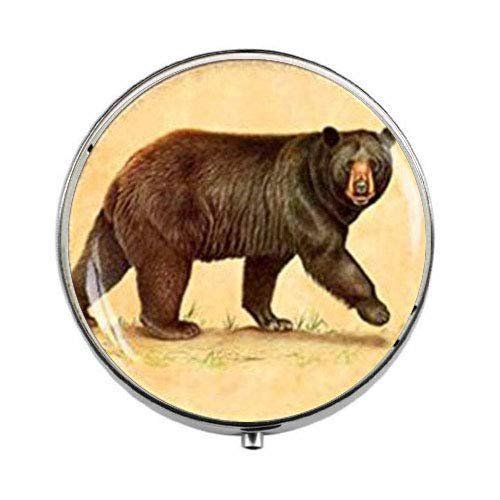 Bear Animal Charm - Animal Pill Box - Bear Pill Box - Glass Candy Box