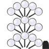 Elcoho 15 Pack Handheld Magnifier Plastic Magnifying Glass for Reading Jewelry Home Office Desk Accessories with Storage Bag