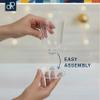 DecorRack 24 Wine Glasses, 6 Oz -BPA Free- Plastic Party Wine Cups, Perfect for Outdoor Parties, Weddings, Picnics, Stackable, Reusable, Disposable, Stemmed (Pack of 24) view 3
