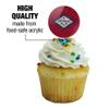 Rustic Arkansas State Flag Distressed USA Cupcake Picks Toppers Decoration Set of 6 view 3