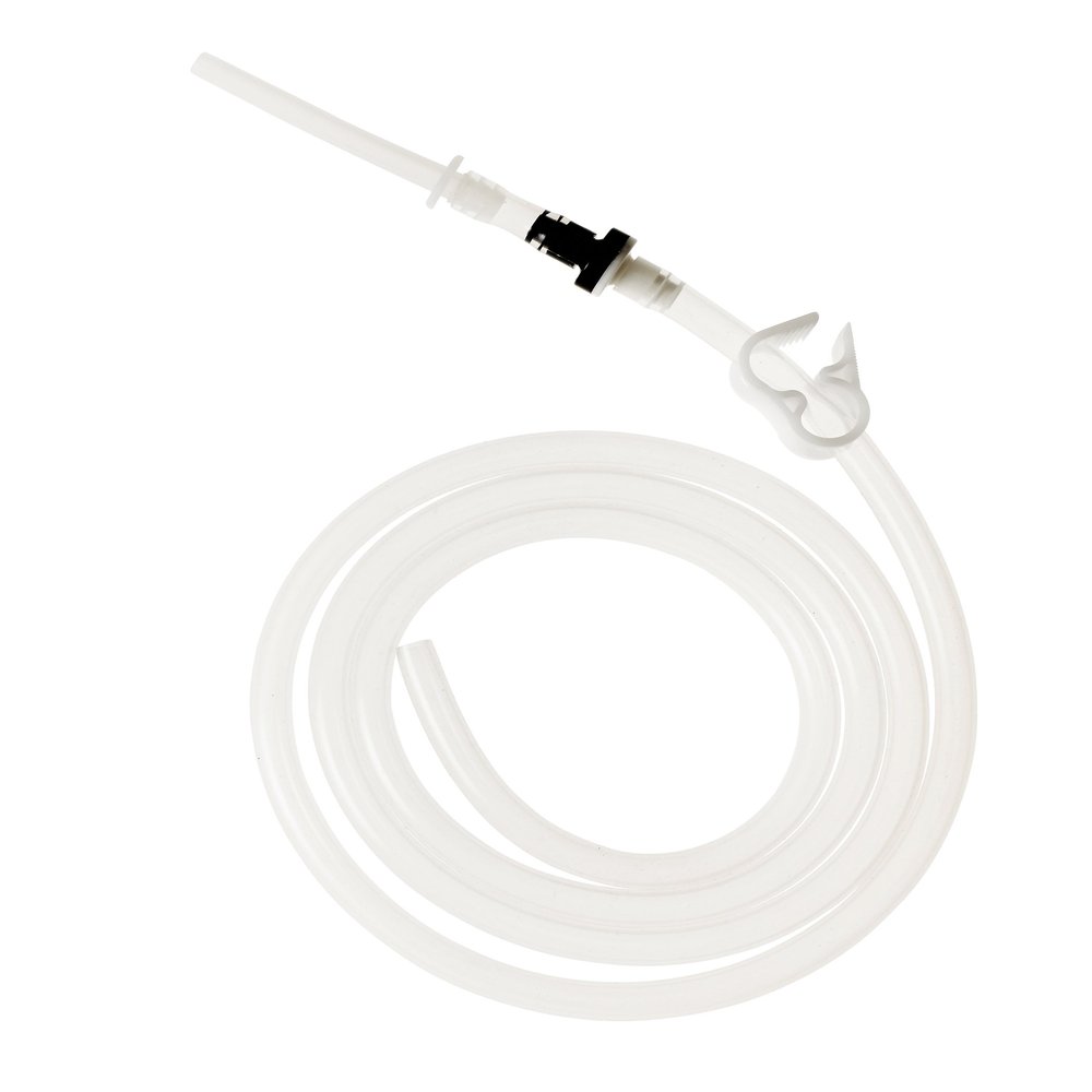 Purelife Silicone Enema Tubing Replacement Parts - Highest Medical Grade -No Kinking / Check Flow Valve That Prevents BackFlow / 3" Straight Enema Nozzle / Universal Fit